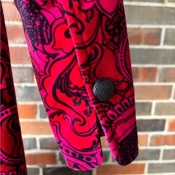 Etcetera hot pink and red velvet jacket size 4 - Picture 10 of 10
